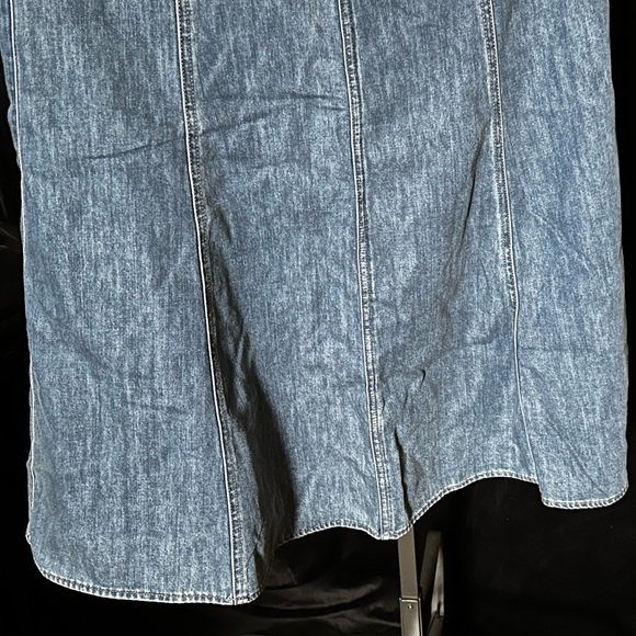 Women's Blue Denim Flared Maxi Skirt Size L - Picture 4 of 12